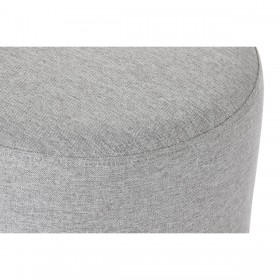 Poggiapiedi Home ESPRIT Grigio Argentato 35 x 35 x 42 cm