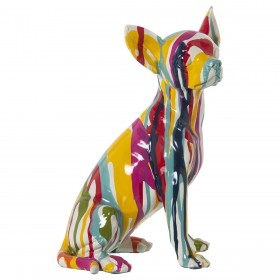 Statua Decorativa Alexandra House Living Multicolore Plastica Cane Pittura 14 x 19 x 28 cm