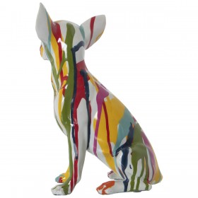 Statua Decorativa Alexandra House Living Multicolore Plastica Cane Pittura 14 x 19 x 28 cm