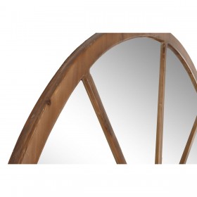 Specchio da parete Home ESPRIT Naturale Cristallo Abete Specchio Neoclassico Finestra 150 x 3,5 x 186 cm