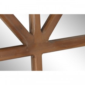 Specchio da parete Home ESPRIT Naturale Cristallo Abete Specchio Neoclassico Finestra 150 x 3,5 x 186 cm