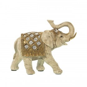 Statua Decorativa Alexandra House Living Bianco Acrilico Plastica Melammina Elefante 18 x 8 x 14 cm