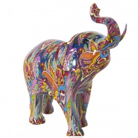 Statua Decorativa Alexandra House Living Multicolore Plastica Elefante 14 x 30 x 28 cm