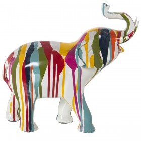 Statua Decorativa Alexandra House Living Multicolore Plastica Elefante Pittura 14 x 30 x 28 cm