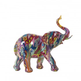 Statua Decorativa Alexandra House Living Multicolore Plastica Elefante 10 x 23 x 22 cm