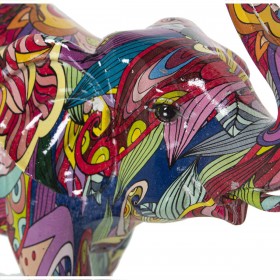 Statua Decorativa Alexandra House Living Multicolore Plastica Elefante 10 x 23 x 22 cm