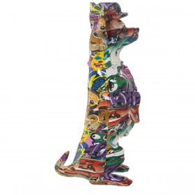 Statua Decorativa Alexandra House Living Multicolore Plastica Cane 16 x 13 x 30 cm