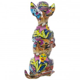 Statua Decorativa Alexandra House Living Multicolore Plastica Cane 16 x 13 x 30 cm
