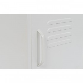 Comodino Home ESPRIT Bianco Metallo 35 x 35 x 51 cm