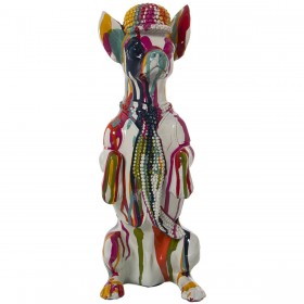 Statua Decorativa Alexandra House Living Multicolore Plastica Cane Pittura 16 x 13 x 30 cm
