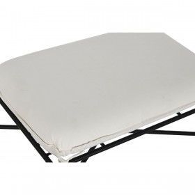 Poggiapiedi Home ESPRIT Bianco Nero Metallo Città 75 x 50 x 45 cm