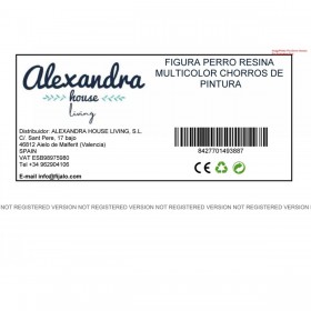 Statua Decorativa Alexandra House Living Multicolore Plastica Cane Pittura 16 x 13 x 30 cm