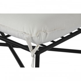 Poggiapiedi Home ESPRIT Bianco Nero Metallo Città 75 x 50 x 45 cm