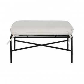 Poggiapiedi Home ESPRIT Bianco Nero Metallo Città 75 x 50 x 45 cm
