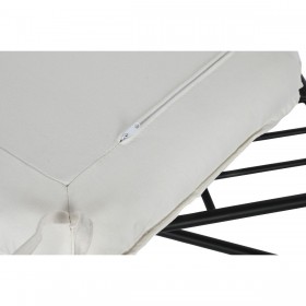 Poggiapiedi Home ESPRIT Bianco Nero Metallo Città 75 x 50 x 45 cm