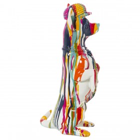 Statua Decorativa Alexandra House Living Multicolore Plastica Cane Pittura 16 x 13 x 30 cm