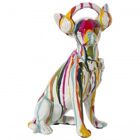 Statua Decorativa Alexandra House Living Multicolore Plastica Cane Auricolari Pittura 14 x 26 x 19 cm