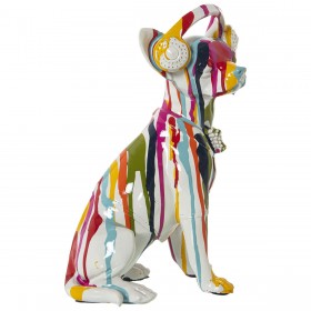 Statua Decorativa Alexandra House Living Multicolore Plastica Cane Auricolari Pittura 14 x 26 x 19 cm