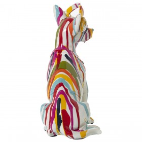 Statua Decorativa Alexandra House Living Multicolore Plastica Cane Auricolari Pittura 14 x 26 x 19 cm