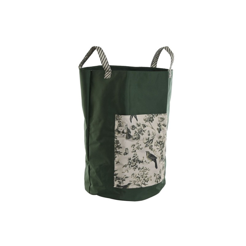 Sacchetto di rifiuti da giardino Home ESPRIT Bianco Verde Cotone 40 x 40 x 60 cm