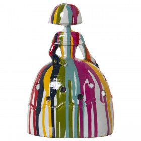 Statua Decorativa Alexandra House Living Menina Multicolore Acrilico Plastica Melammina 14 x 9 x 21 cm