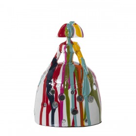 Statua Decorativa Alexandra House Living Menina Multicolore Acrilico Plastica Melammina 12 x 8 x 17 cm