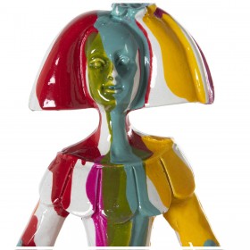 Statua Decorativa Alexandra House Living Menina Multicolore Acrilico Plastica Melammina 12 x 8 x 17 cm