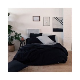 Copripiumino HappyFriday BASIC Nero 155 x 220 cm