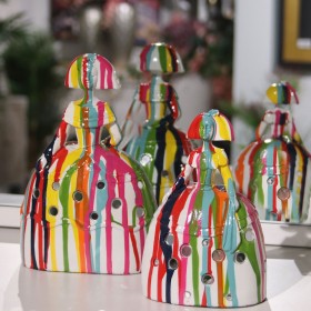 Statua Decorativa Alexandra House Living Menina Multicolore Acrilico Plastica Melammina 12 x 8 x 17 cm