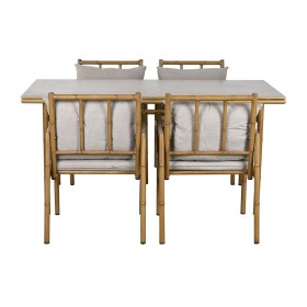 Mobili da giardino Home ESPRIT Beige 160 x 90 x 75 cm 83 cm (5 Pezzi)