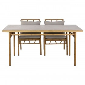 Mobili da giardino Home ESPRIT Beige 160 x 90 x 75 cm 83 cm (5 Pezzi)