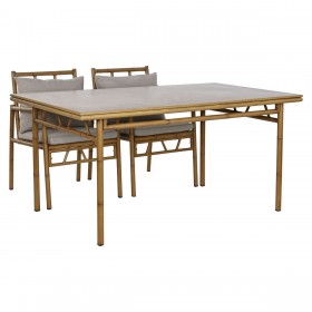 Mobili da giardino Home ESPRIT Beige 160 x 90 x 75 cm 83 cm (5 Pezzi)