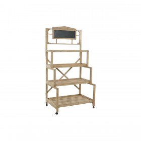 Scaffale Home ESPRIT Nero Lavagna Legno di abete 98 x 68 x 192 cm
