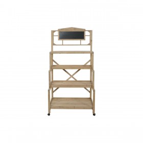 Scaffale Home ESPRIT Nero Lavagna Legno di abete 98 x 68 x 192 cm