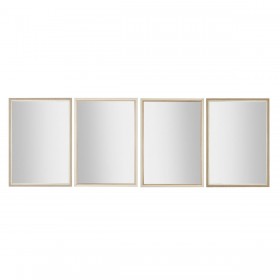 Specchio da parete Home ESPRIT Bianco Marrone Beige Grigio 66 x 2 x 92 cm 70 x 2 x 97 cm (4 Unità)