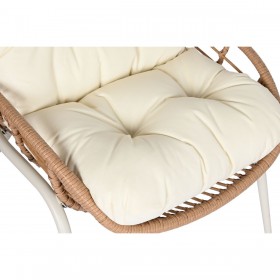 Set Tavolo con 2 Sedie Home ESPRIT Bianco Beige Grigio Naturale 55 x 55 x 47 cm