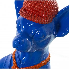 Statua Decorativa Alexandra House Living Azzurro Arancio Plastica Cane Cravatta 13 x 16 x 30 cm