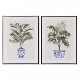 Quadro Home ESPRIT Palme Coloniale 60 x 4 x 80 cm (2 Unità)