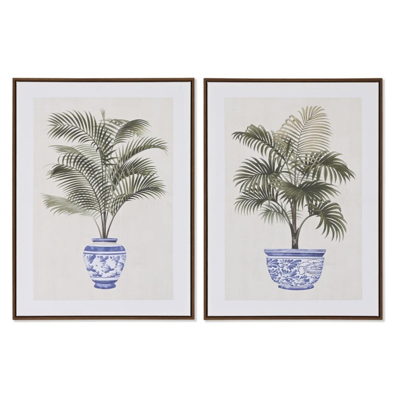 Quadro Home ESPRIT Palme Coloniale 60 x 4 x 80 cm (2 Unità)