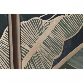 Set di 3 quadri Home ESPRIT Palme Tropicale 180 x 4 x 120 cm (3 Pezzi)