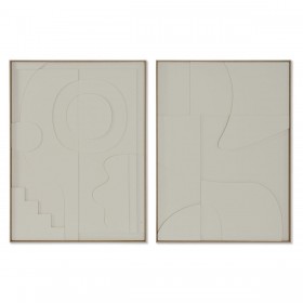 Quadro Home ESPRIT Astratto Scandinavo 75 x 4 x 100 cm (2 Unità)