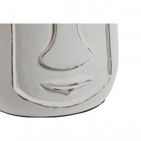 Vaso Home ESPRIT Bianco Legno di mango Moderno Viso 15 x 15 x 30 cm