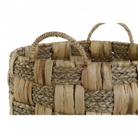 Set di Cestini Home ESPRIT Naturale Erba di mare Fibra naturale Boho 43 x 43 x 39 cm (2 Pezzi)