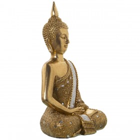 Statua Decorativa Alexandra House Living Dorato Plastica Buddha 18 x 30 x 40 cm