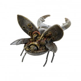 Statua Decorativa Home ESPRIT Grigio Multicolore Coleotteri 22 x 14 x 11 cm