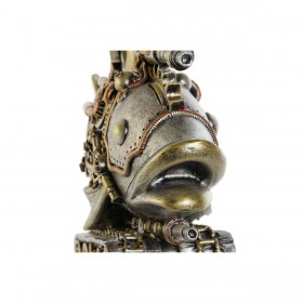 Statua Decorativa Home ESPRIT Grigio Multicolore Pesce 31,5 x 9 x 22 cm