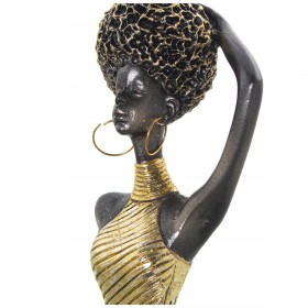 Statua Decorativa Alexandra House Living Dorato Plastica Leone Africana 13 x 17 x 38 cm