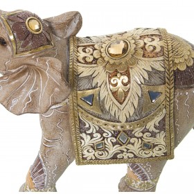 Statua Decorativa Alexandra House Living Dorato Plastica Elefante 12 x 22 x 27 cm