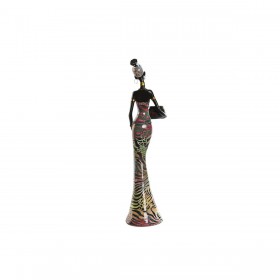 Statua Decorativa Home ESPRIT Multicolore Africana 10 x 7,5 x 38,5 cm (2 Unità)