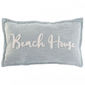 Cuscino Home ESPRIT Beach Bianco Blu cielo Mediterraneo 60 x 10 x 35 cm